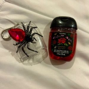 Bath & Body Works Halloween Spider Holder and Vampire Blood Hand Sanitizer